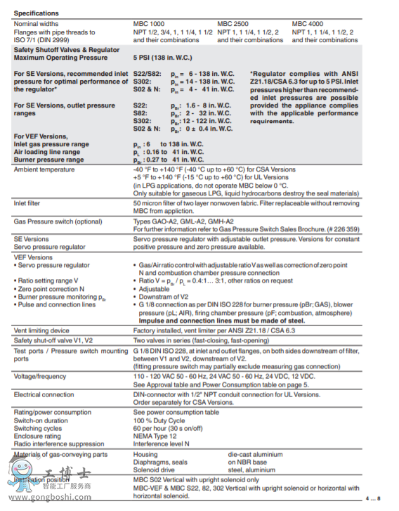 MBC-VEF...GasMultiBloc®๦ܚw((gu)/CDN) ˹5PSI