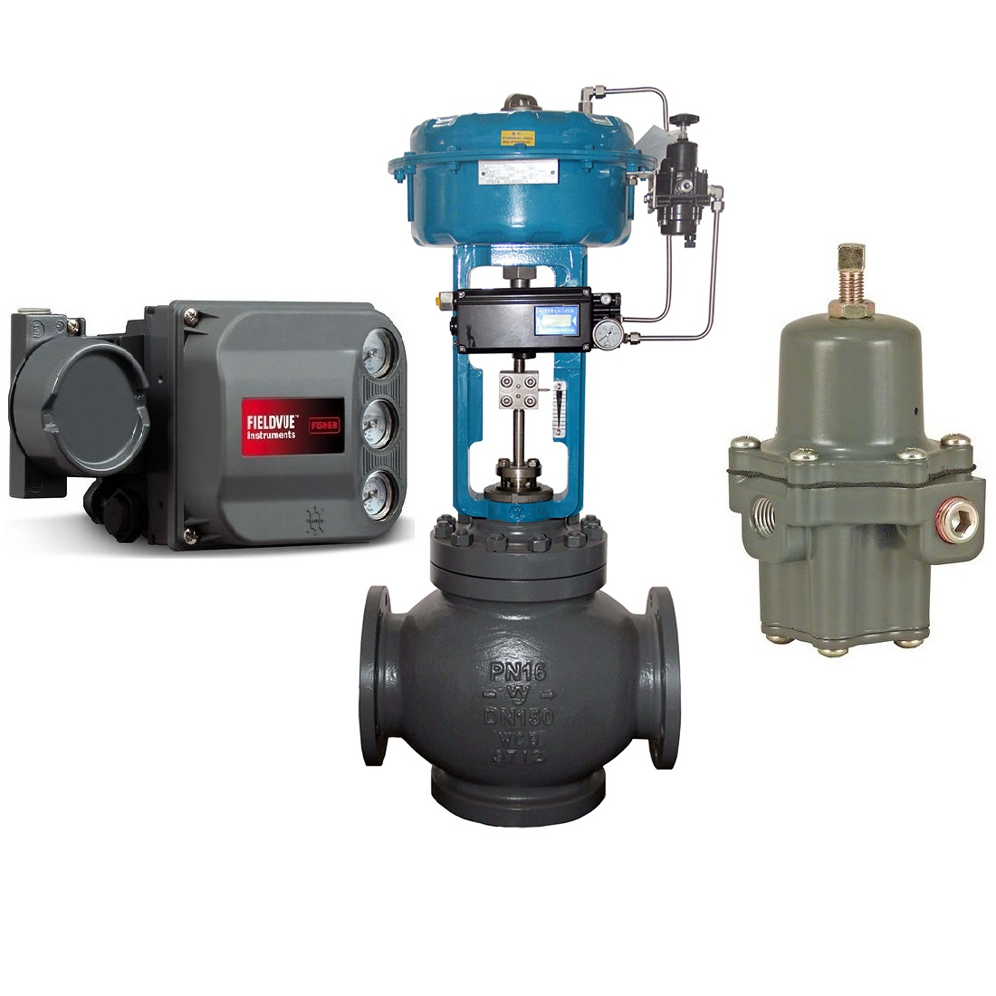 Famous Brand flow Control Valve with Fisher DVC6200 valve positioner and 67CFR filter regulator-3